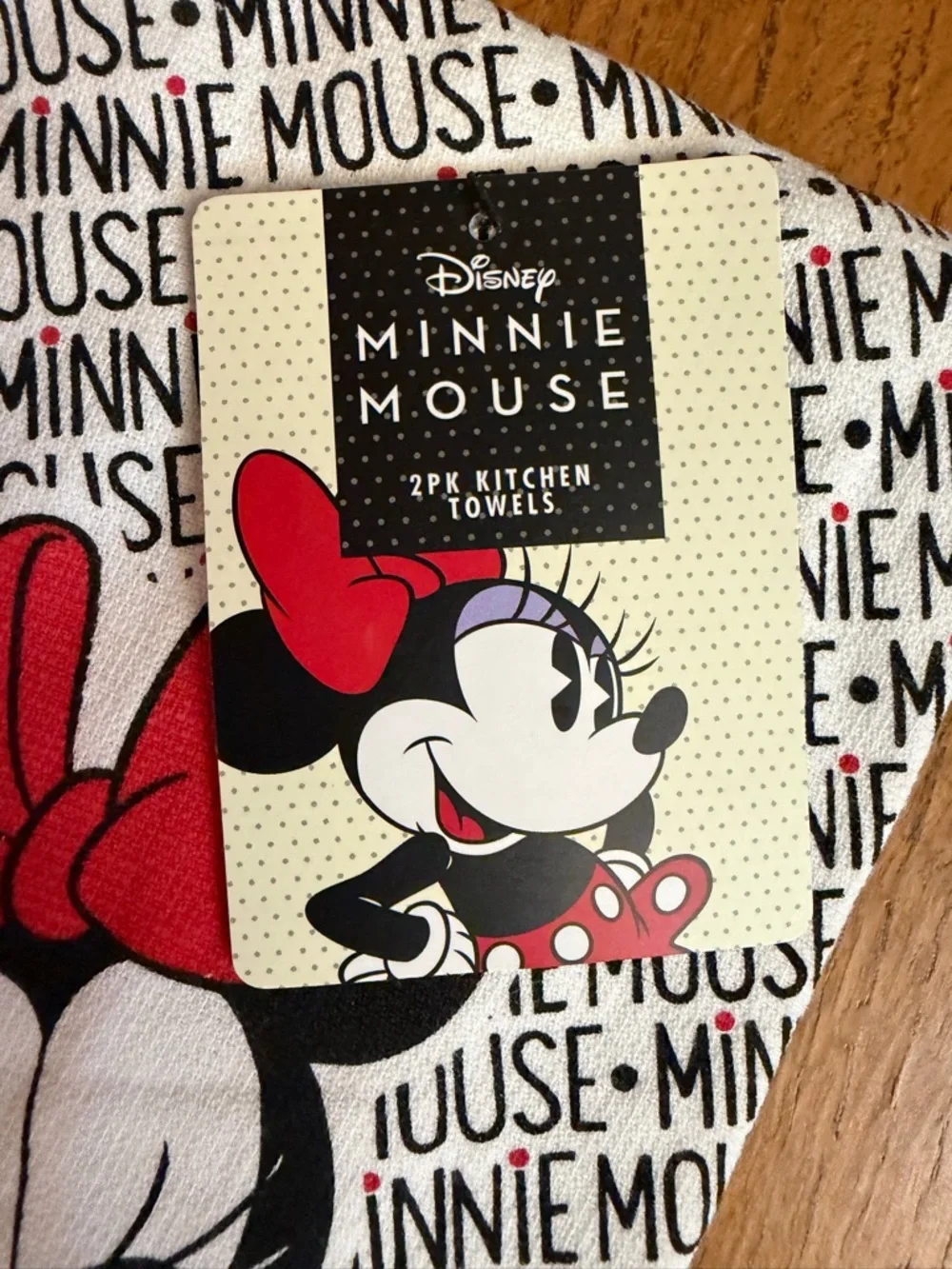 DISNEY MINNIE MOUSE 2 PACK KITCHEN TOWEL SET NWT